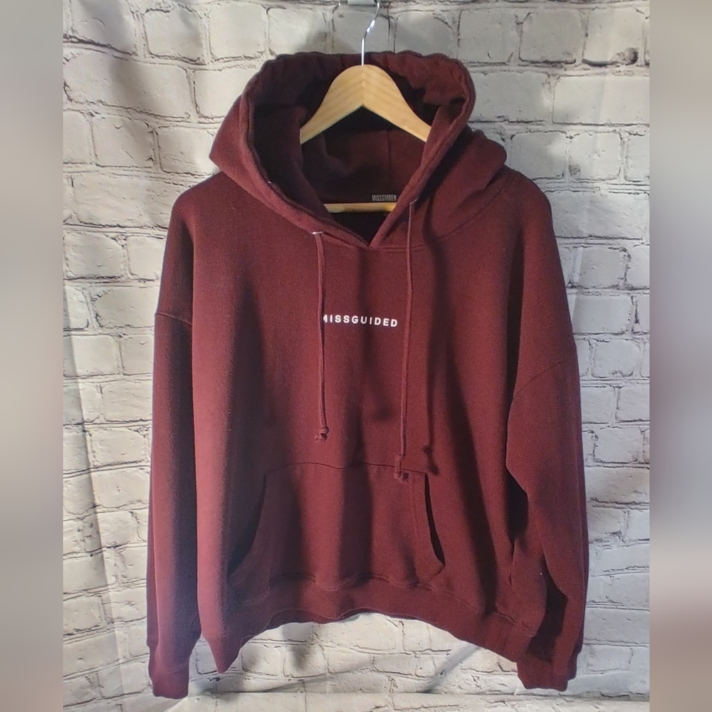 Missguided Burgundy Plus Size 14 Hoodie